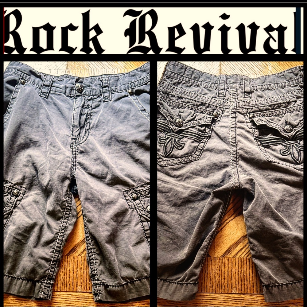 Rock Revival Brown Cargo Shorts